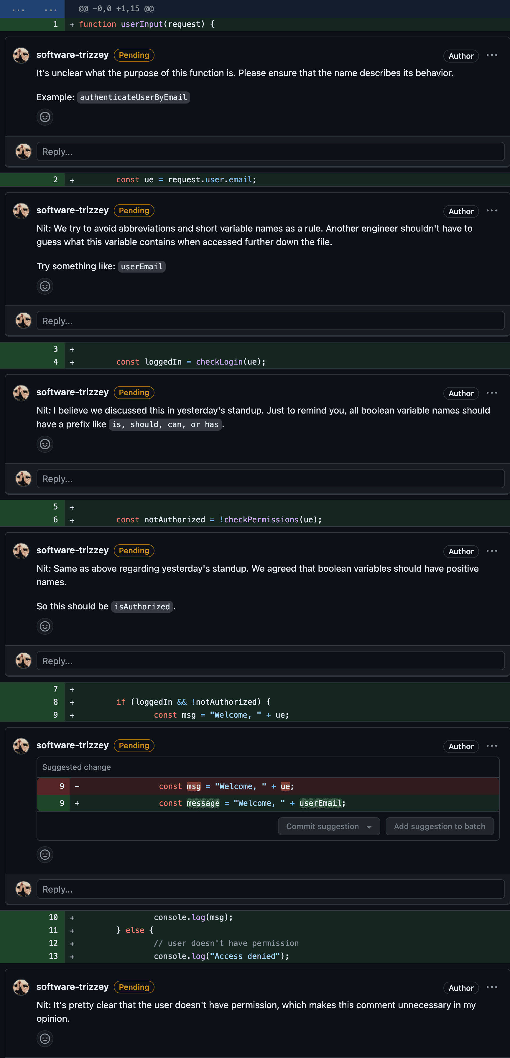 Full code review